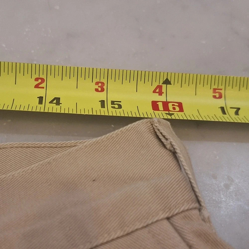 Vtg Polo Ralph Lauren Chino Pants Sz 34x36(32×27) Pleated Cuffed USA Made Preppy
